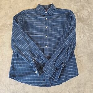 UNTUCKit Shirt Men‎ Medium Blue Plaid Slim Fit Menswear Casual Normcore Outdoors